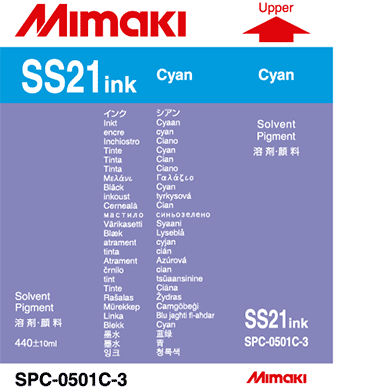 Mimaki ミマキ SPC-0501 440cc SS21 インクと洗浄液 SS21 ソルベントインクカートリッジ シアン | ClubMimaki